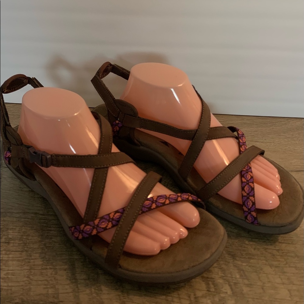 SKECHERS Brown MEMORY FOAM Strappy SPORT SANDALS